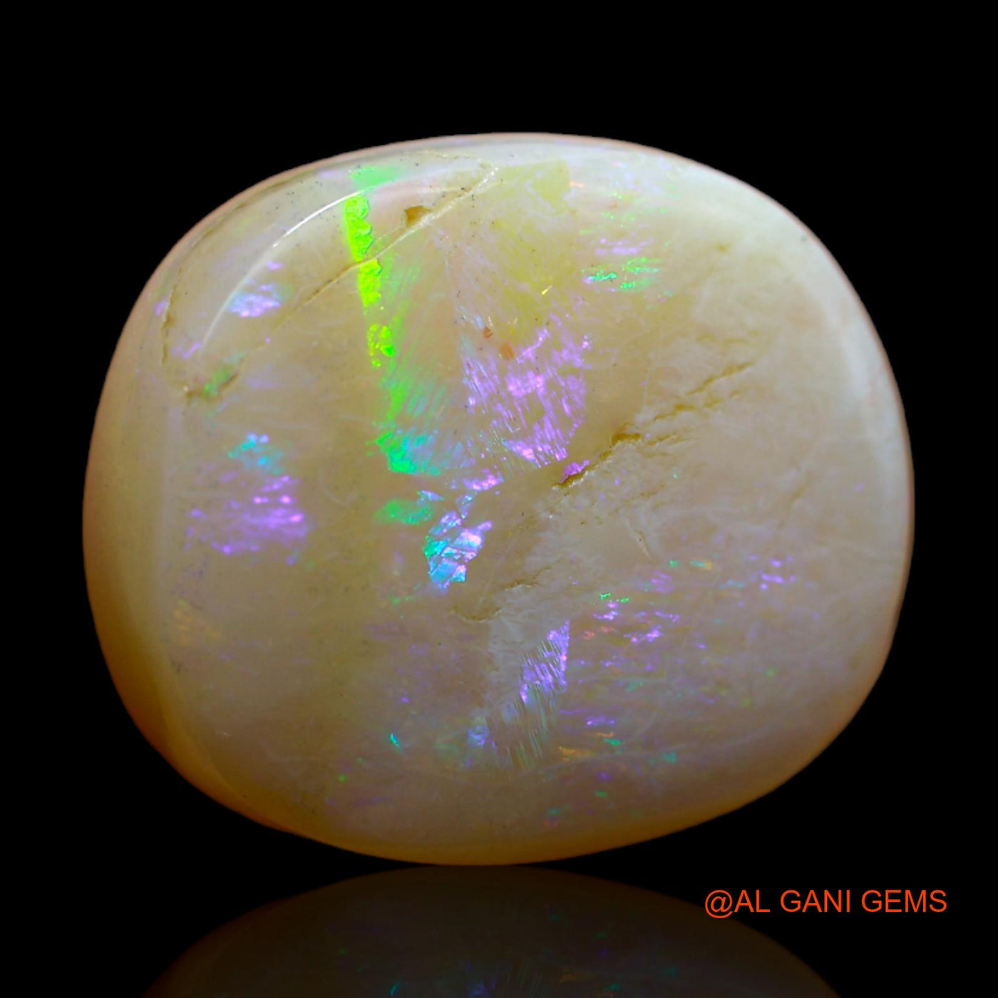 14.00 Cts Natural Australian Fire Opal Loose Gemstone Oval Cabochon 17x15x7 mm AB-273
