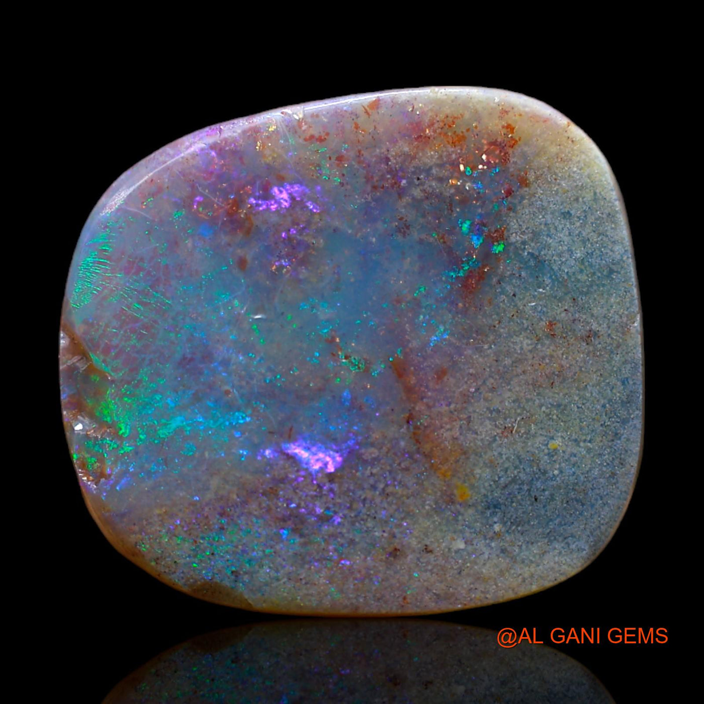 Natural Untreated Fire Opal Loose Gemstone Fancy Cabochon From Australia 9.00 Cts 17x15x4 mm AB-284