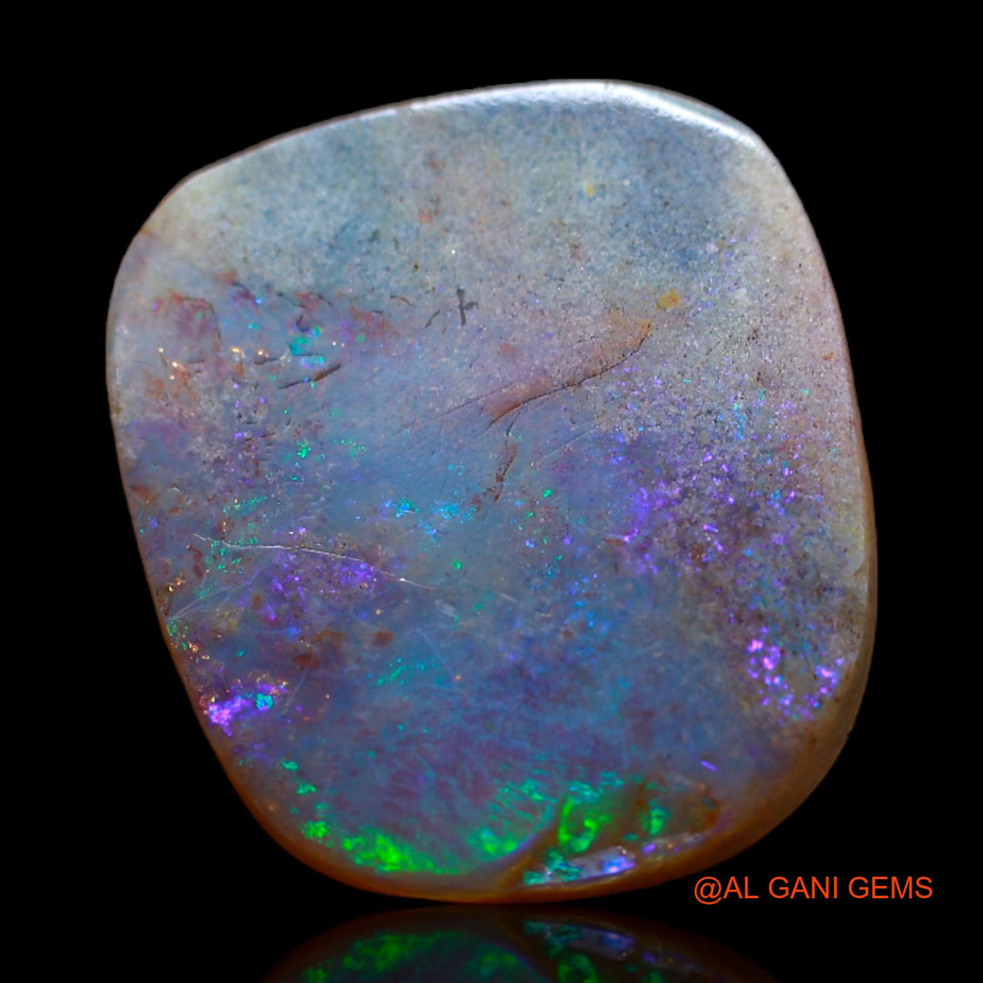 Natural Untreated Fire Opal Loose Gemstone Fancy Cabochon From Australia 9.00 Cts 17x15x4 mm AB-284