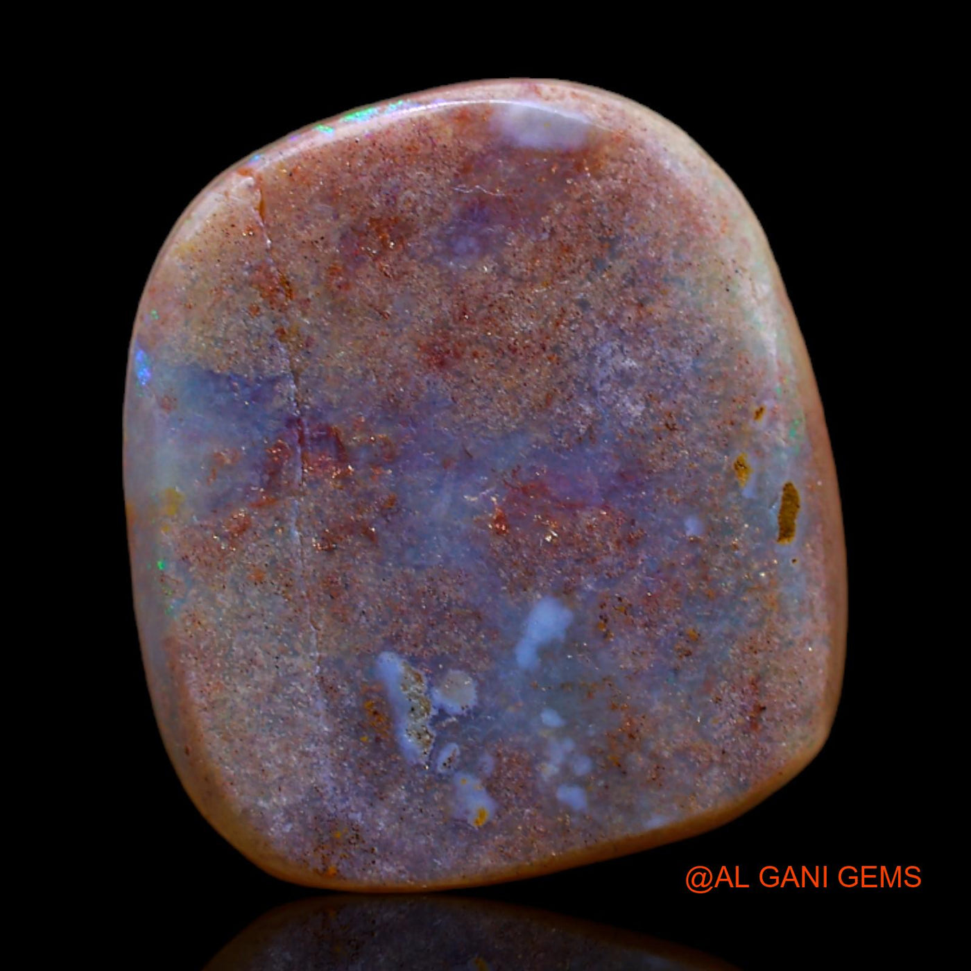 Natural Untreated Fire Opal Loose Gemstone Fancy Cabochon From Australia 9.00 Cts 17x15x4 mm AB-284