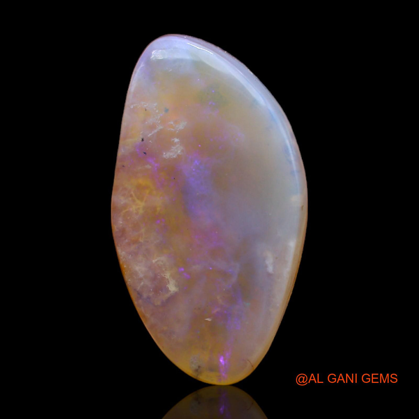 9.00 Cts Natural Australian Fire Opal Loose Gemstone Fancy Cabochon 21x12x5 mm AB-287