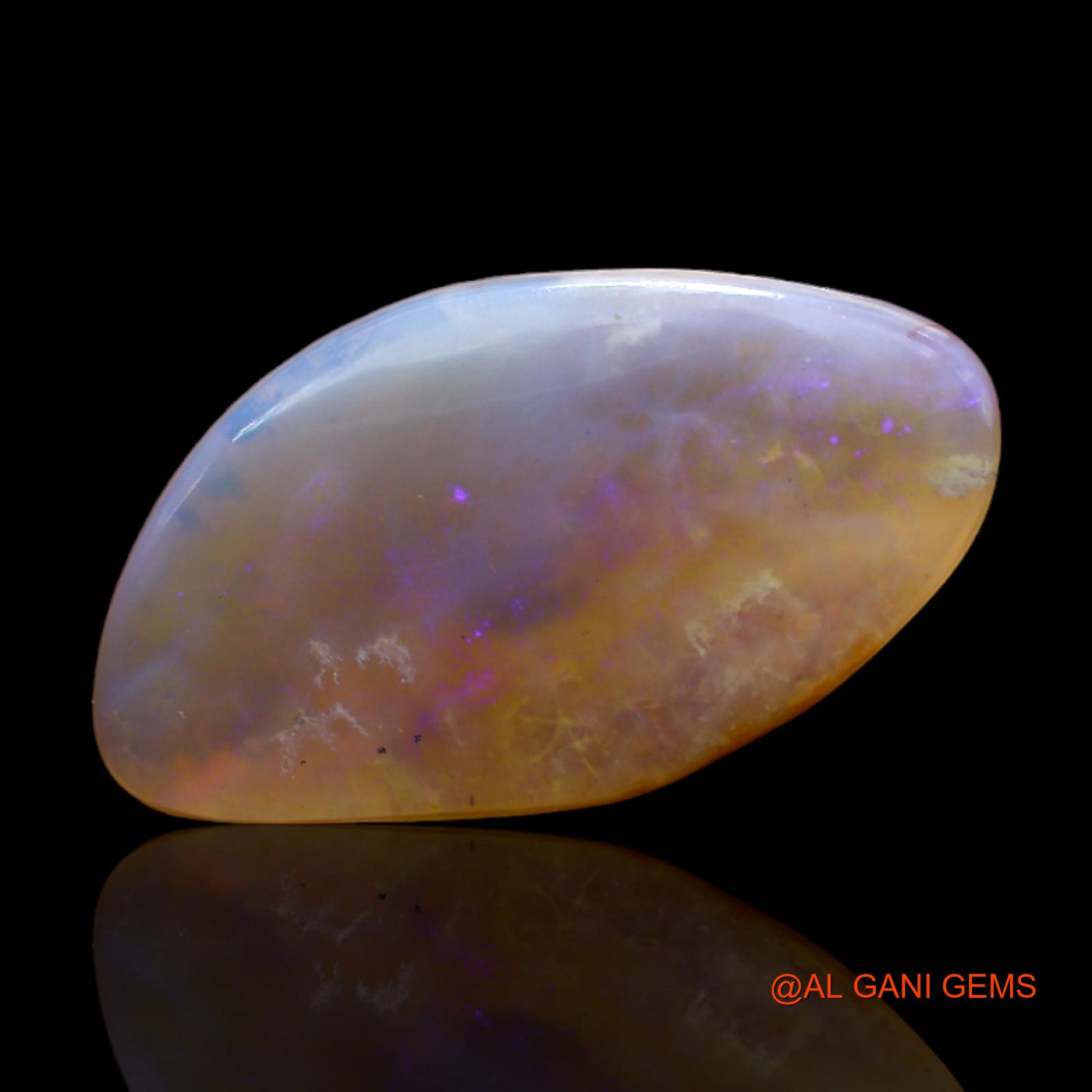 9.00 Cts Natural Australian Fire Opal Loose Gemstone Fancy Cabochon 21x12x5 mm AB-287