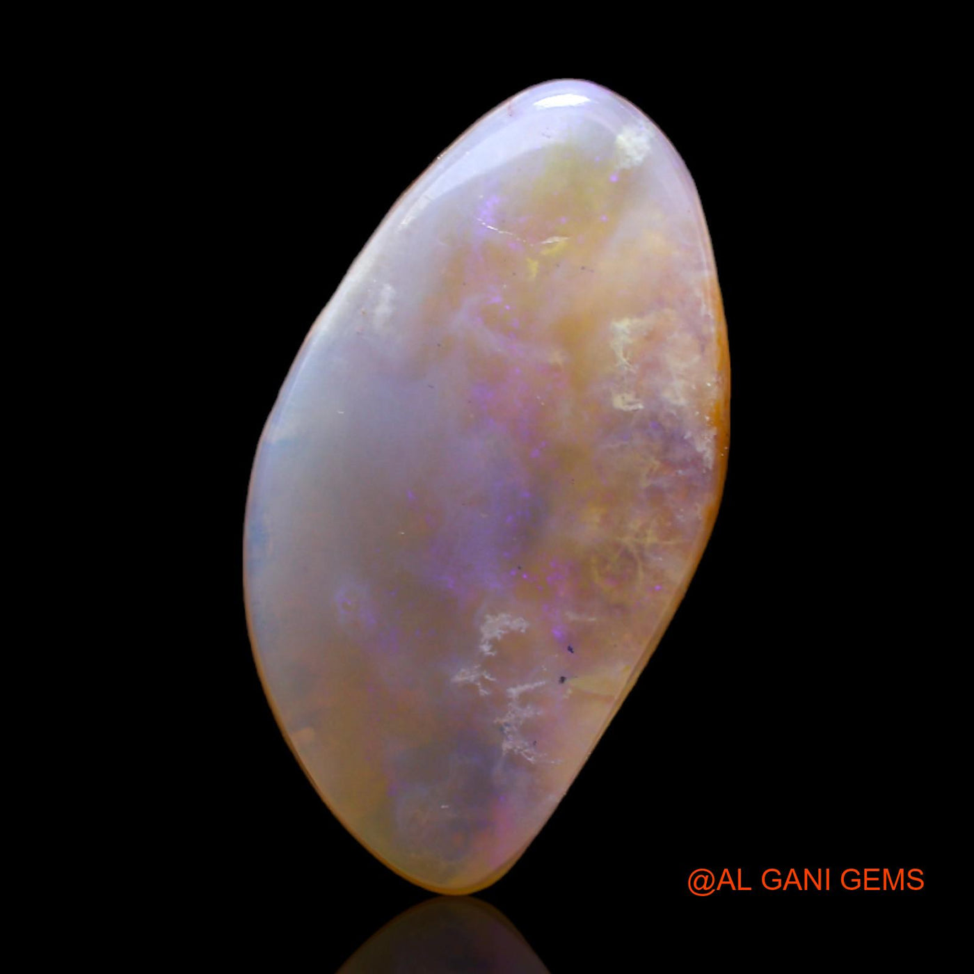 9.00 Cts Natural Australian Fire Opal Loose Gemstone Fancy Cabochon 21x12x5 mm AB-287