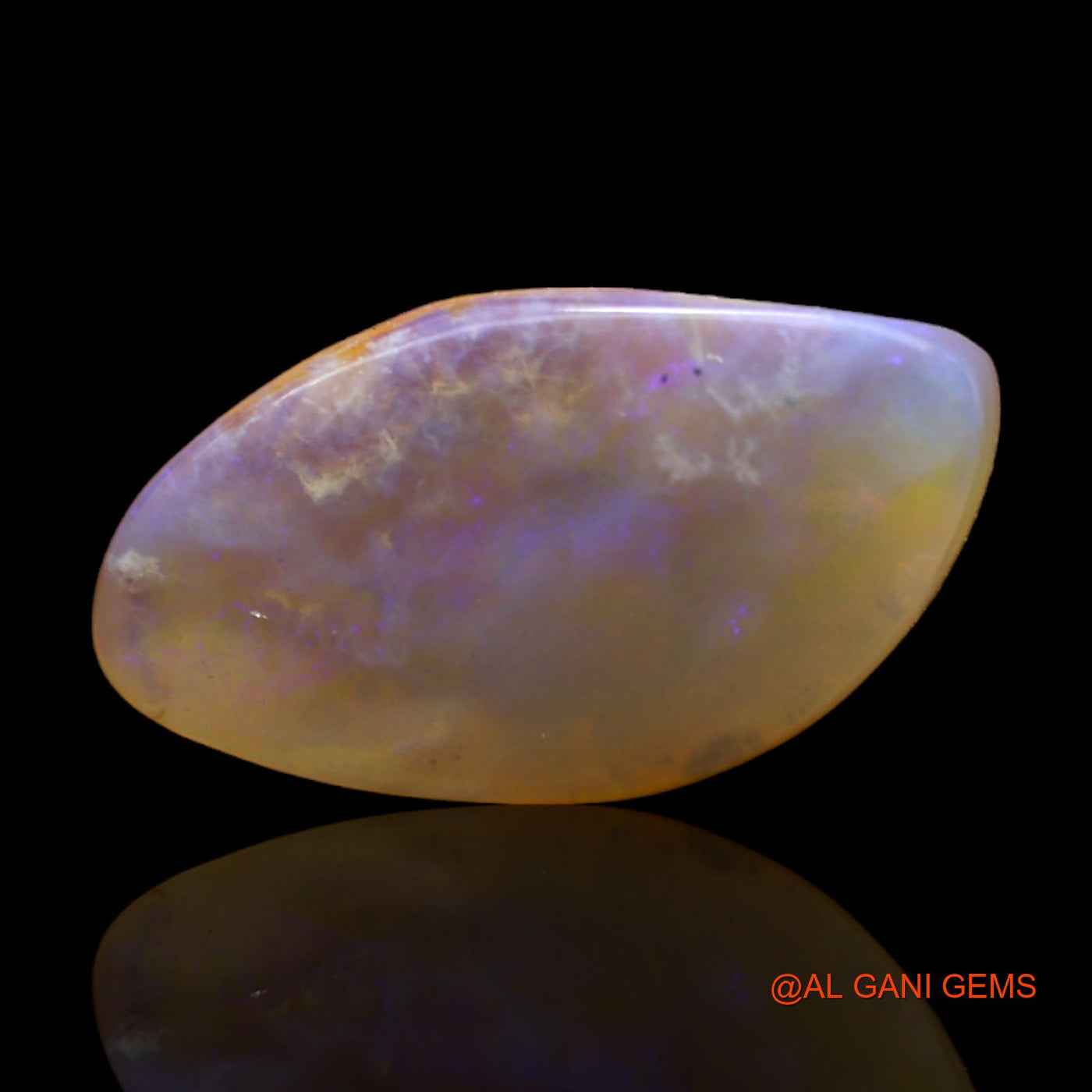 9.00 Cts Natural Australian Fire Opal Loose Gemstone Fancy Cabochon 21x12x5 mm AB-287