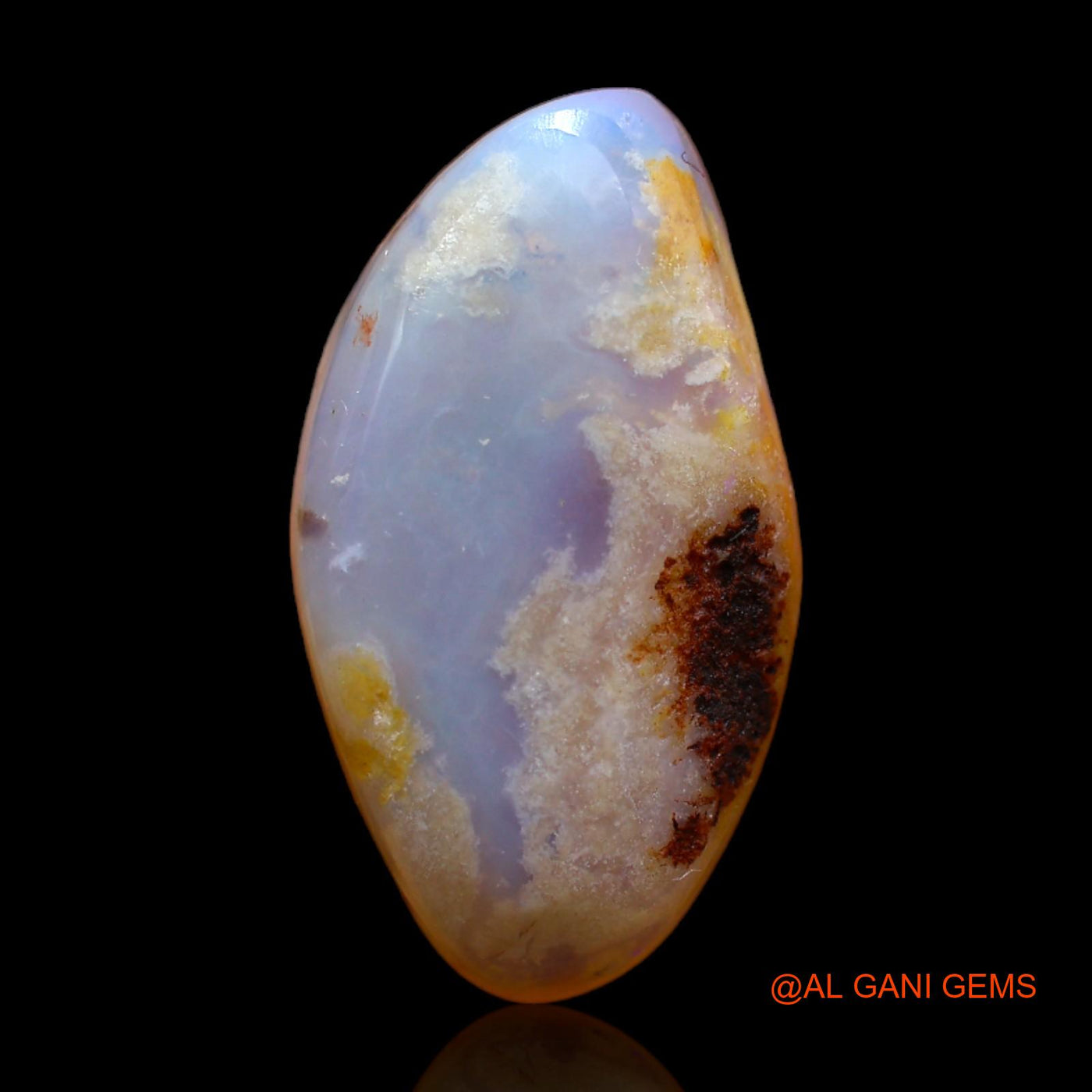 9.00 Cts Natural Australian Fire Opal Loose Gemstone Fancy Cabochon 21x12x5 mm AB-287