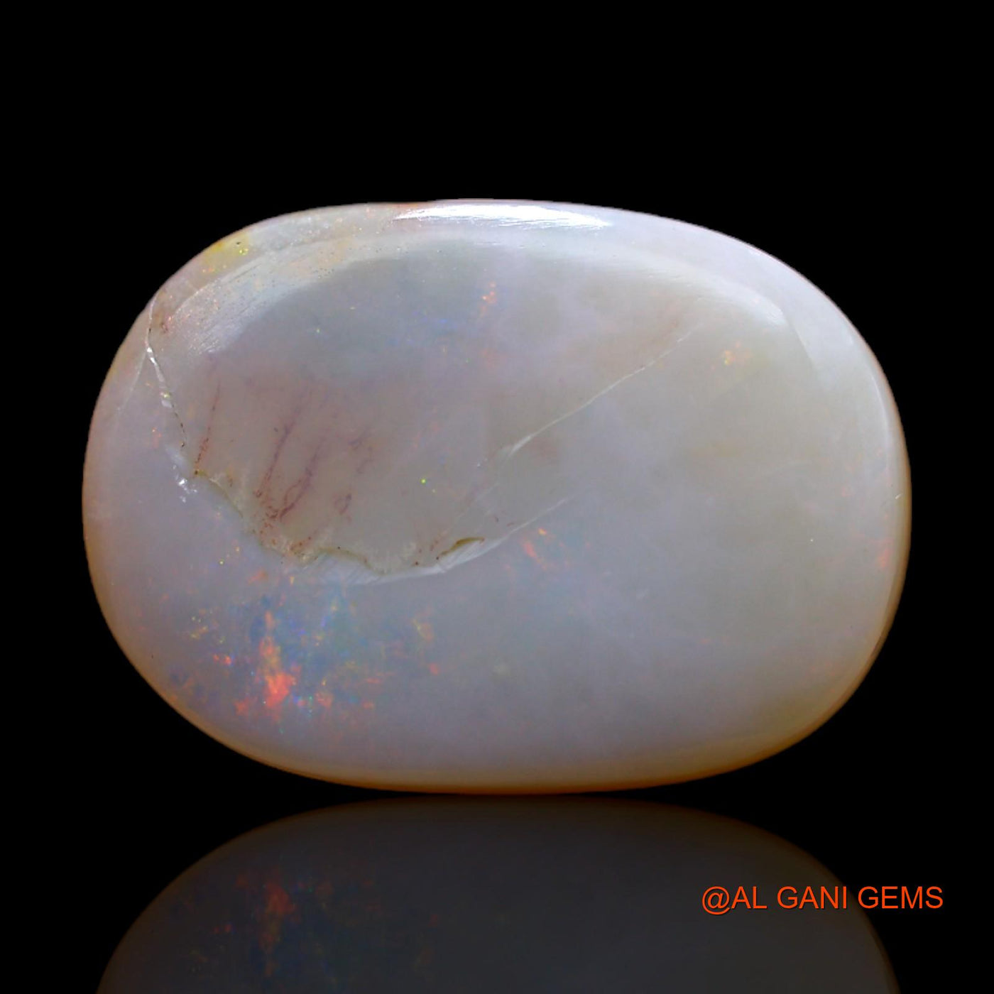 Natural Untreated Fire Opal Loose Gemstone Oval Cabochon From Australia 6.20 Cts 18x13x3 mm AB-290