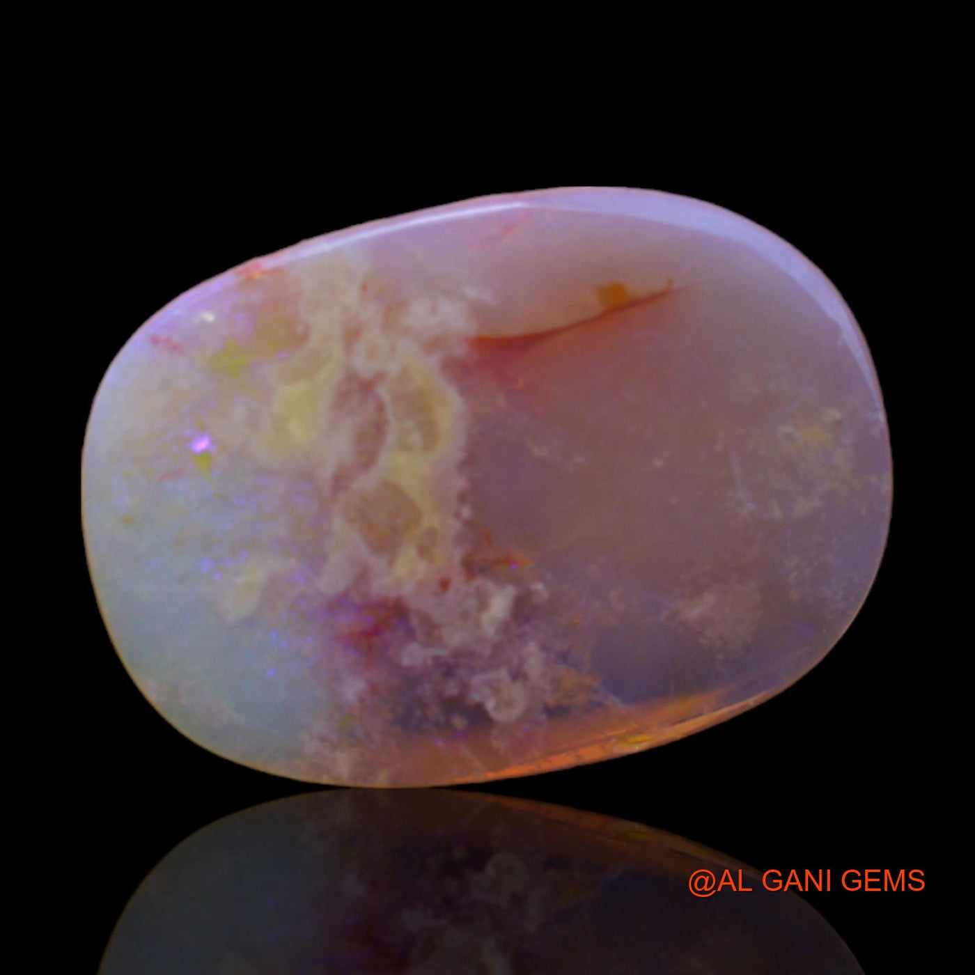 Natural Fire Opal Gemstone 5.50 Cts Loose Oval Cabochon From Australia 18x13x3 mm AB-291