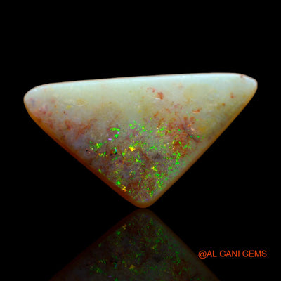 Natural Untreated Fire Opal Loose Gemstone Trillion Cabochon From Australia 4.50 Cts 20x11x3 mm AB-296