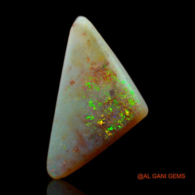Natural Untreated Fire Opal Loose Gemstone Trillion Cabochon From Australia 4.50 Cts 20x11x3 mm AB-296