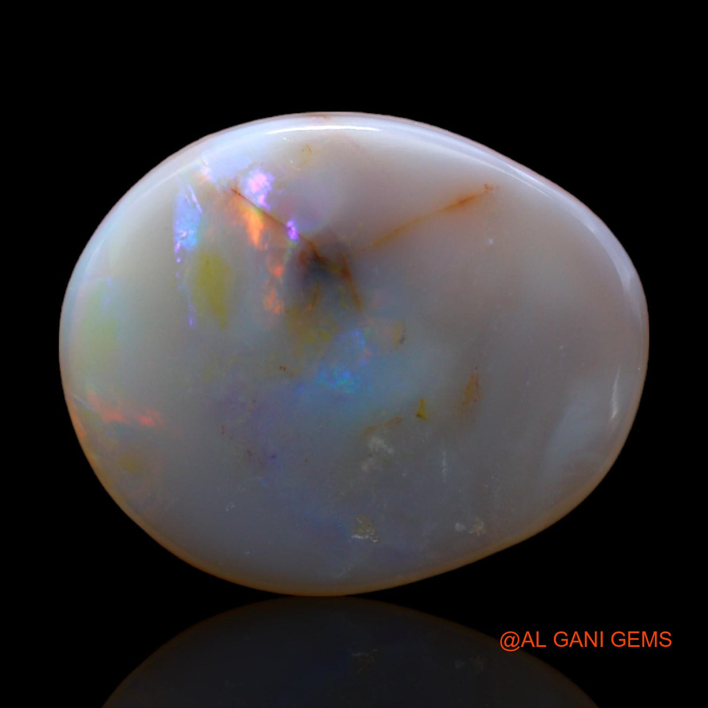 6.50 Cts Unheated Australian Fire Opal Loose Gemstone Fancy Cabochon Natural 18x15x3 mm AB-297