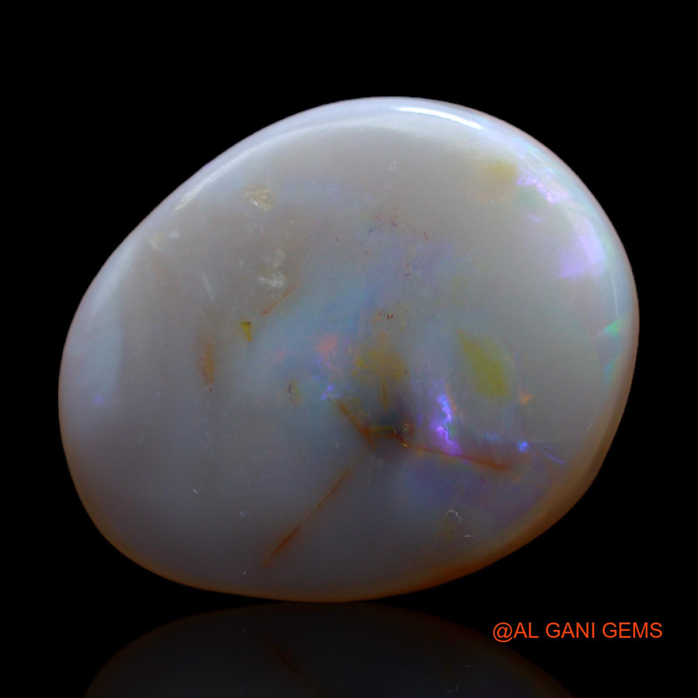 6.50 Cts Unheated Australian Fire Opal Loose Gemstone Fancy Cabochon Natural 18x15x3 mm AB-297