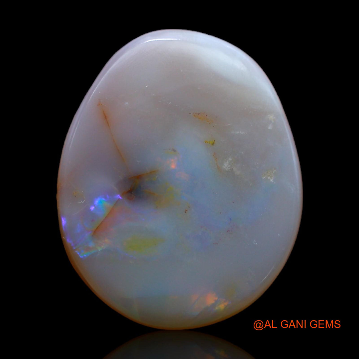 6.50 Cts Unheated Australian Fire Opal Loose Gemstone Fancy Cabochon Natural 18x15x3 mm AB-297