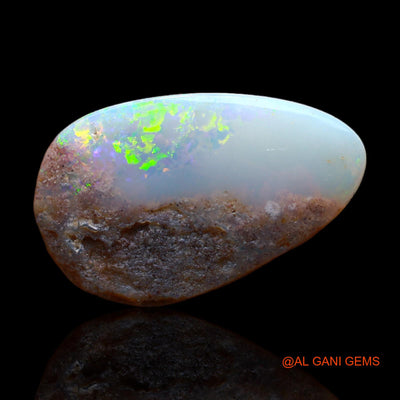 Natural Untreated Fire Opal Loose Gemstone Fancy Cabochon From Australia 3.80 Cts 19x12x2 mm AB-300