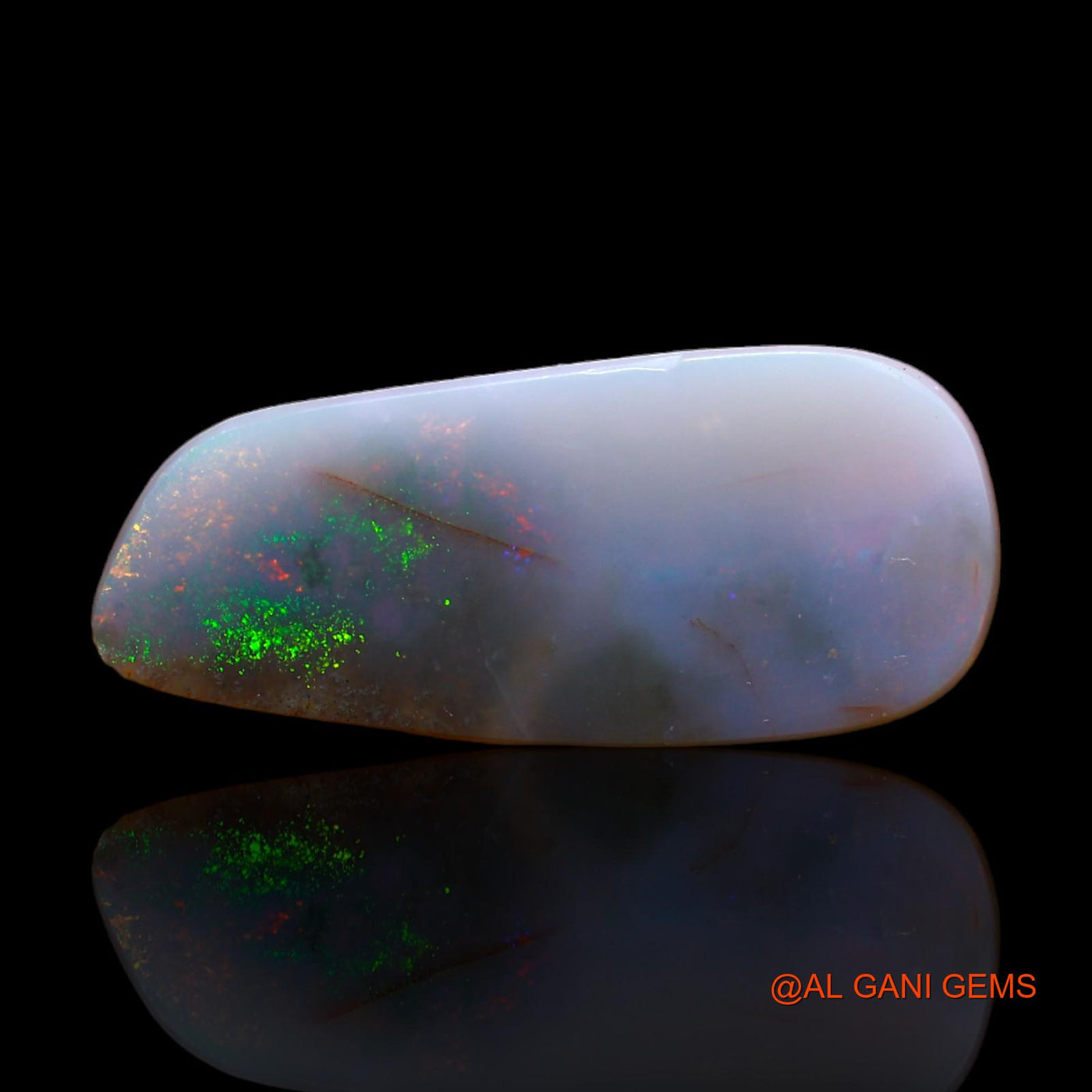 3.40 Cts Natural Australian Fire Opal Loose Gemstone Fancy Cabochon 21x9x2 mm AB-304