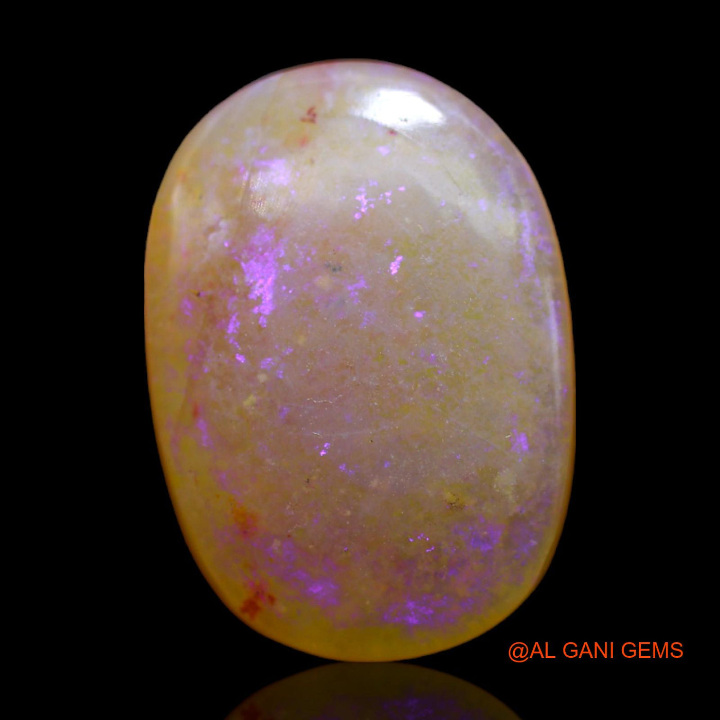 7.00 Cts Natural Australian Fire Opal Loose Gemstone Oval Cabochon 18x13x4 mm AB-307