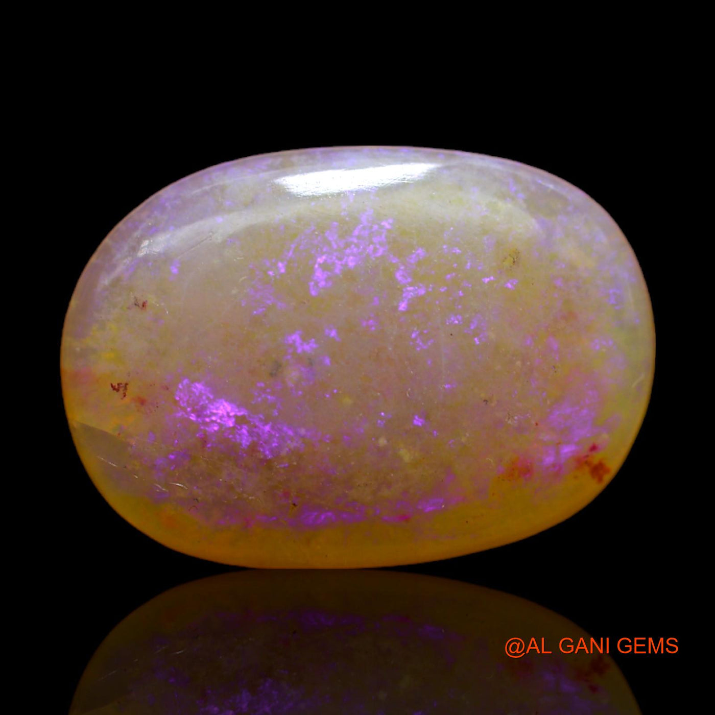7.00 Cts Natural Australian Fire Opal Loose Gemstone Oval Cabochon 18x13x4 mm AB-307