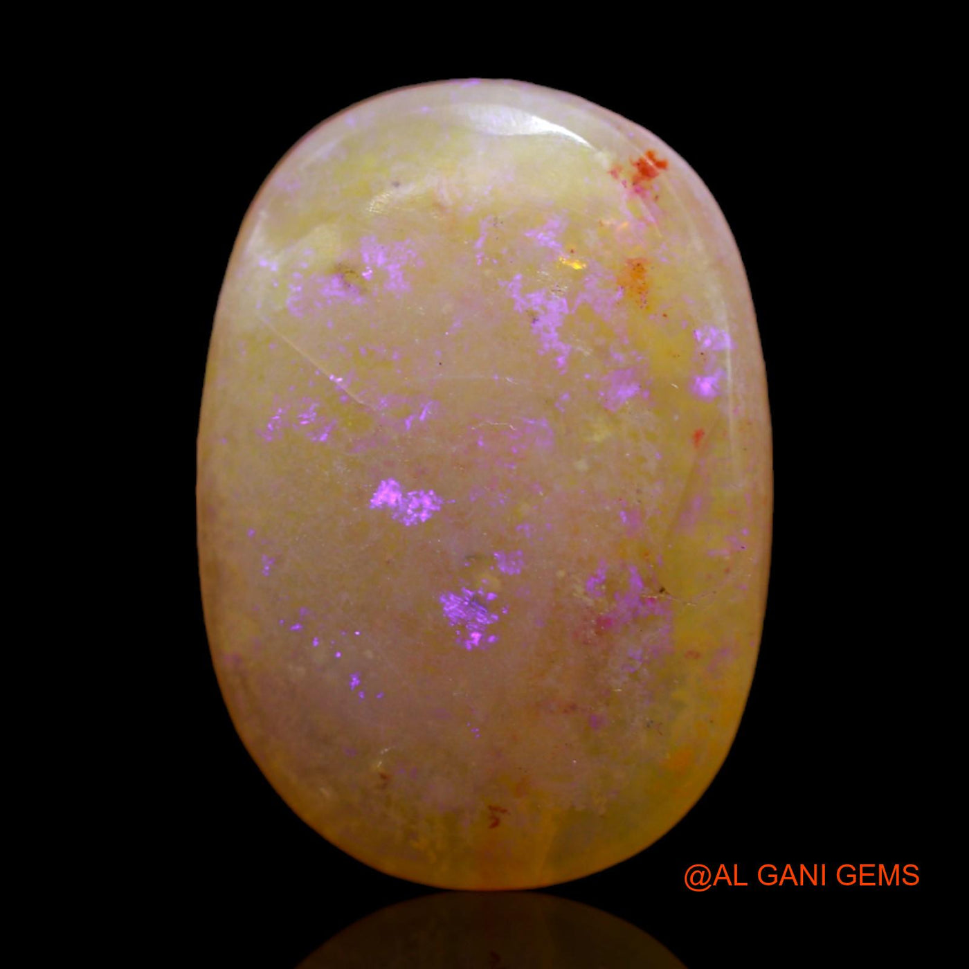 7.00 Cts Natural Australian Fire Opal Loose Gemstone Oval Cabochon 18x13x4 mm AB-307