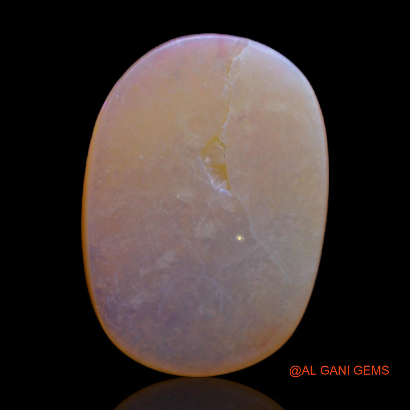 7.00 Cts Natural Australian Fire Opal Loose Gemstone Oval Cabochon 18x13x4 mm AB-307