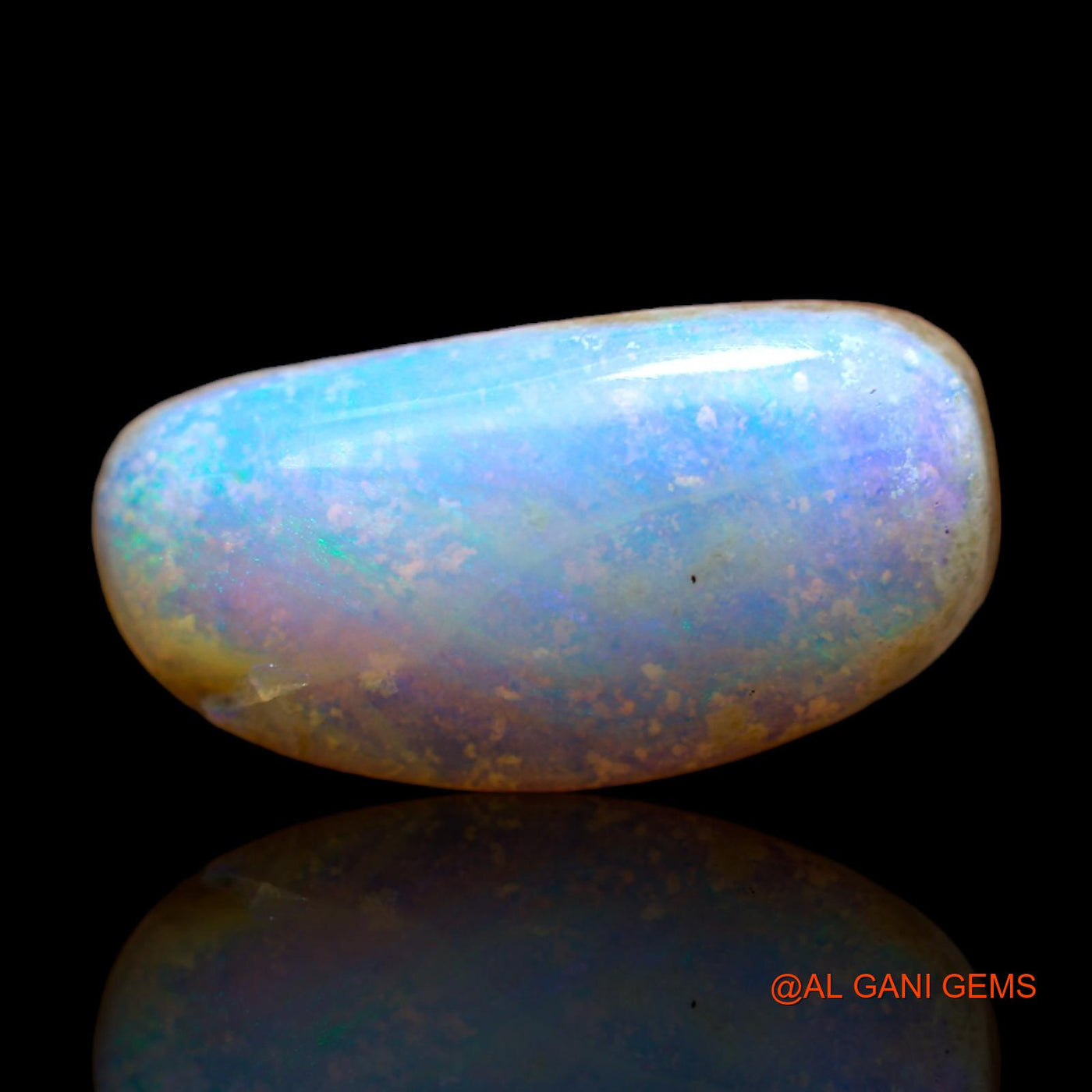 Natural Untreated Fire Opal Loose Gemstone Fancy Cabochon From Australia 10.00 Cts 19x9x7 mm AB-308