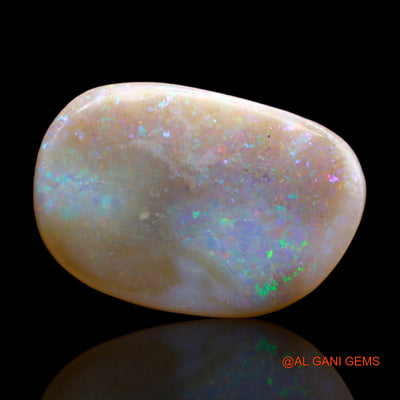 Natural Untreated Fire Opal Loose Gemstone Fancy Cabochon From Australia 5.70 Cts 18x12x3 mm AB-309