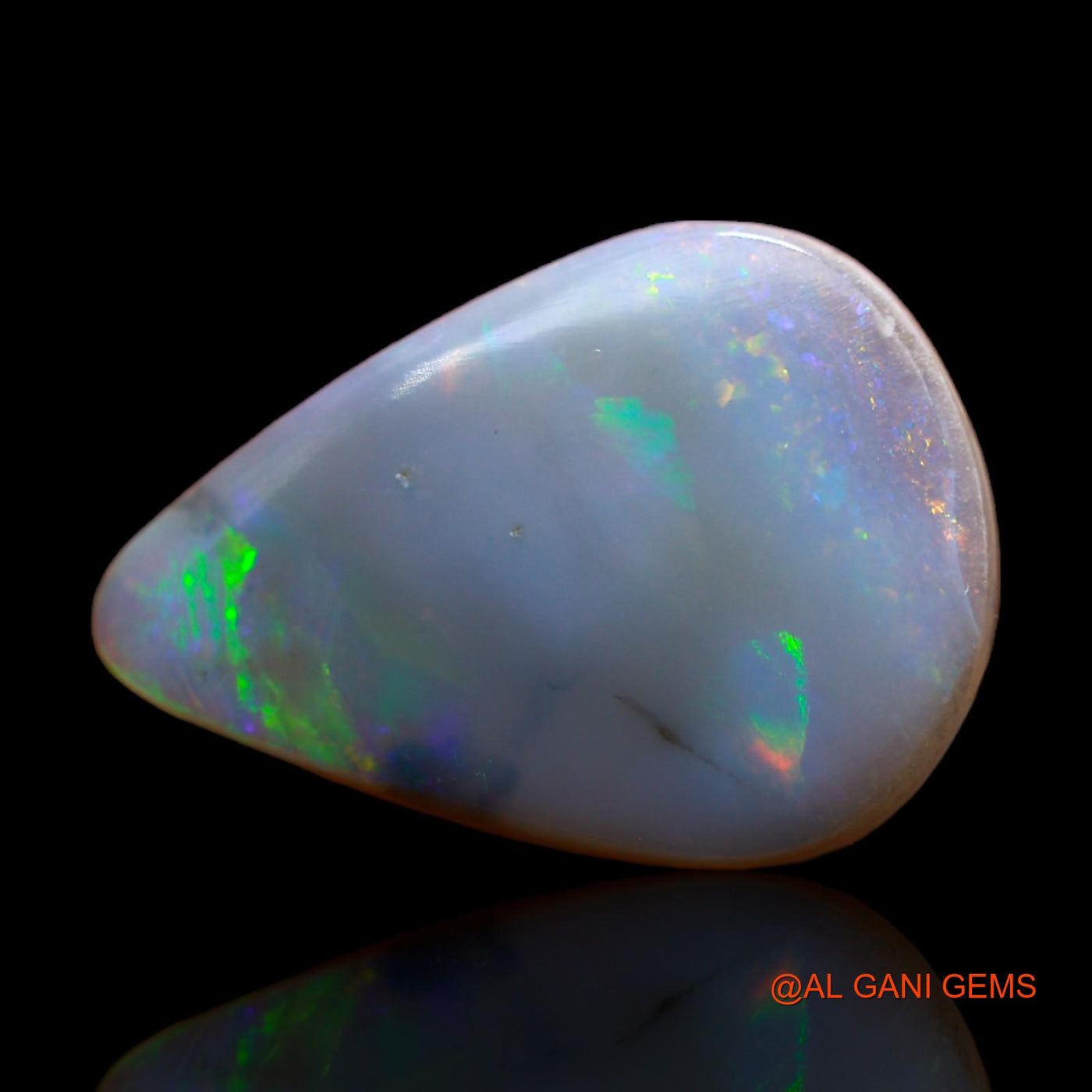 7.00 Cts Natural Australian Fire Opal Loose Gemstone Pear Cabochon 18x13x4 mm AB-311