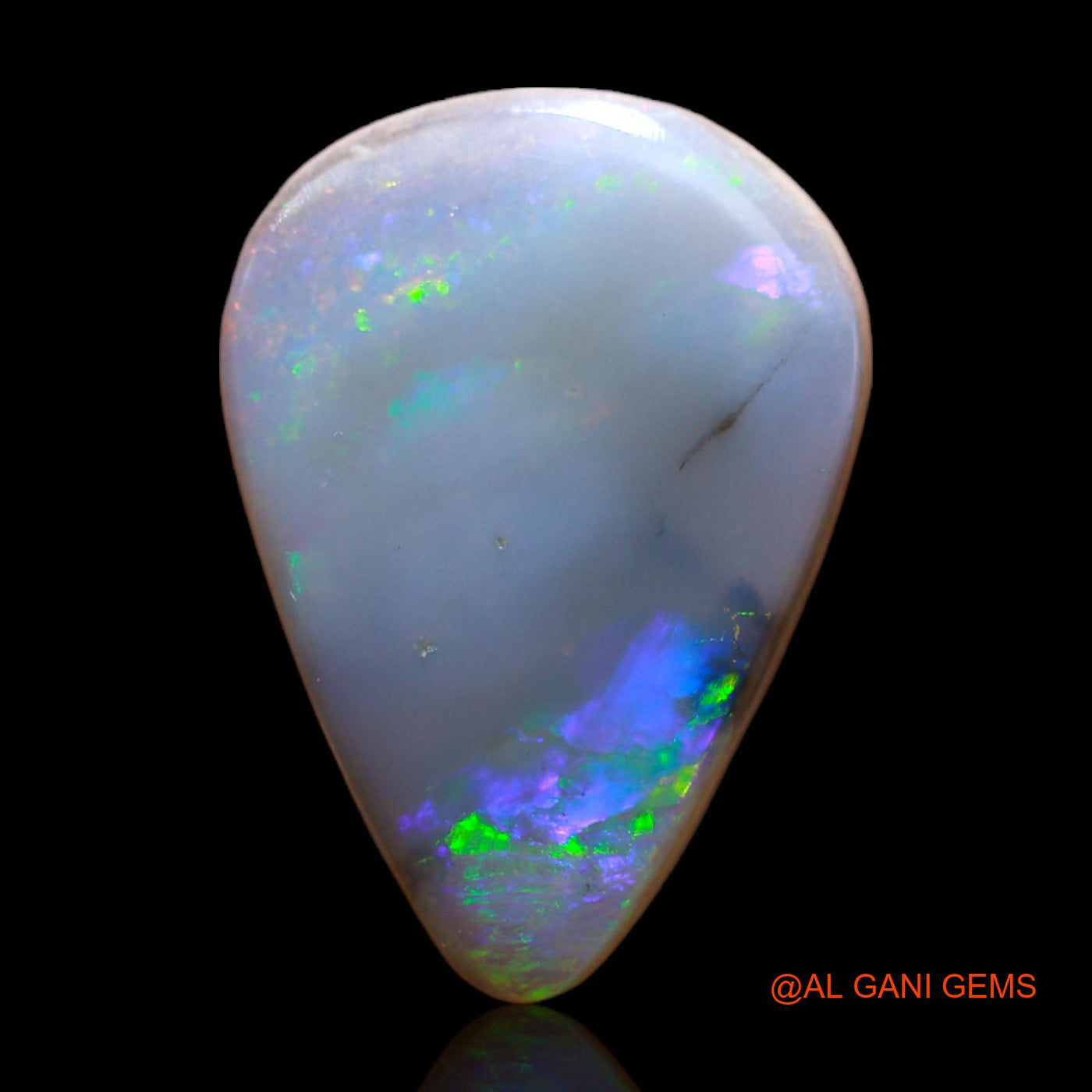 7.00 Cts Natural Australian Fire Opal Loose Gemstone Pear Cabochon 18x13x4 mm AB-311