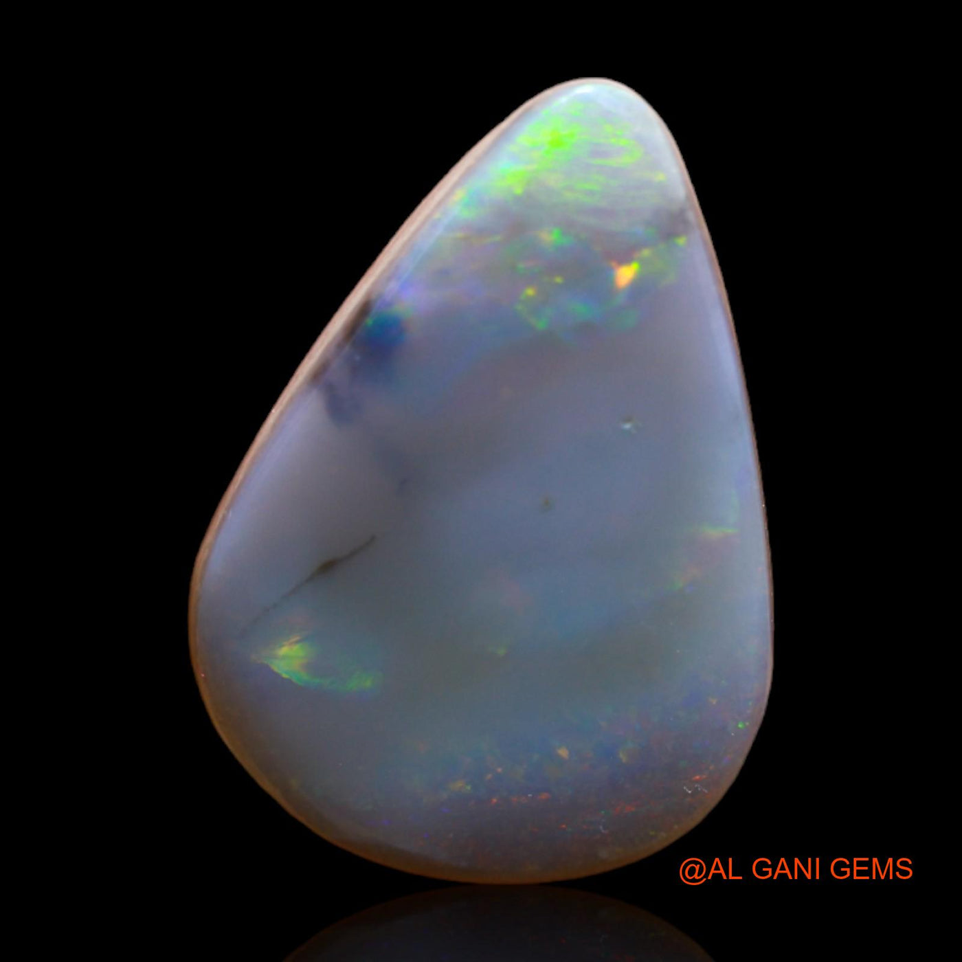 7.00 Cts Natural Australian Fire Opal Loose Gemstone Pear Cabochon 18x13x4 mm AB-311