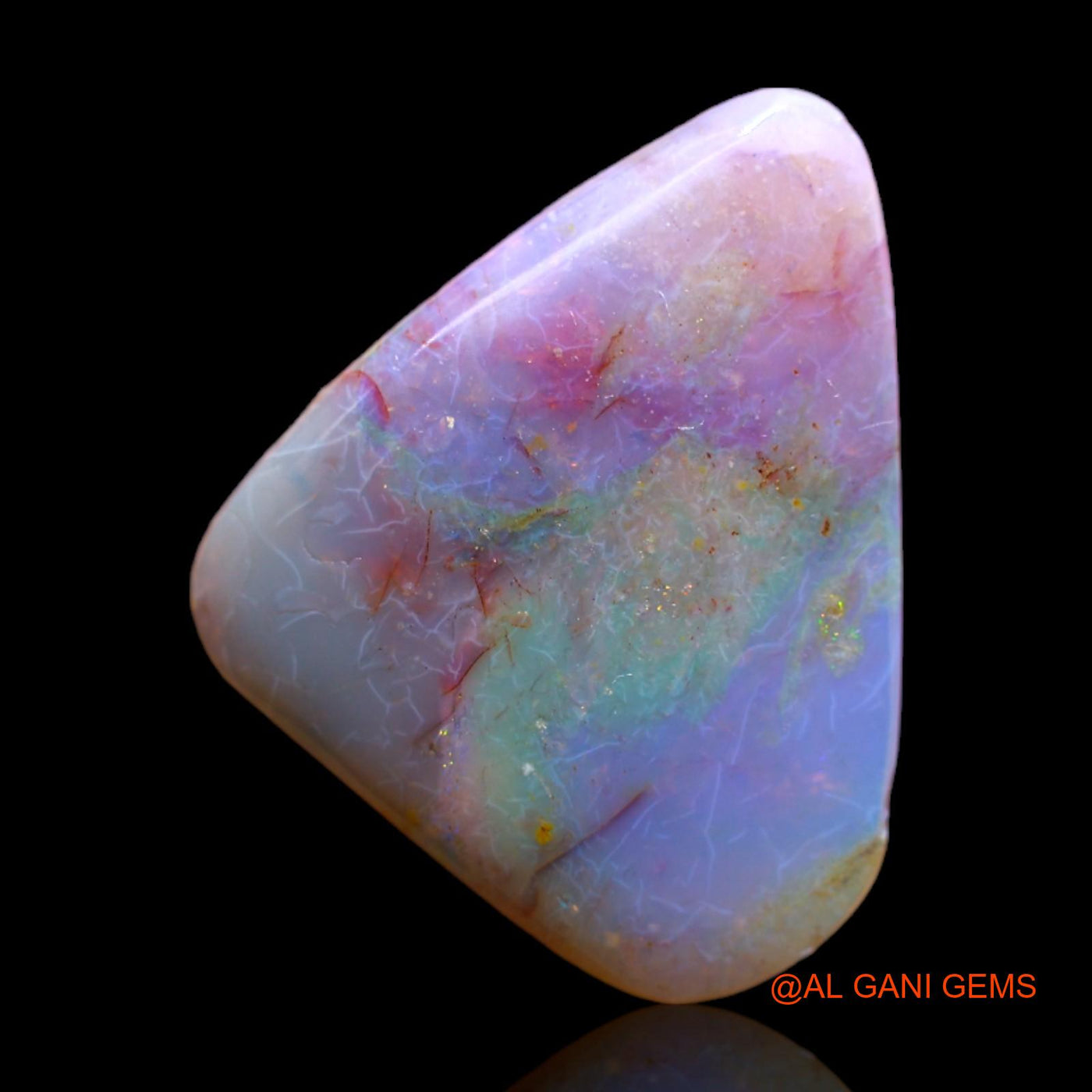 4.70 Cts Natural Australian Fire Opal Loose Gemstone Fancy Cabochon 18x14x3 mm AB-312