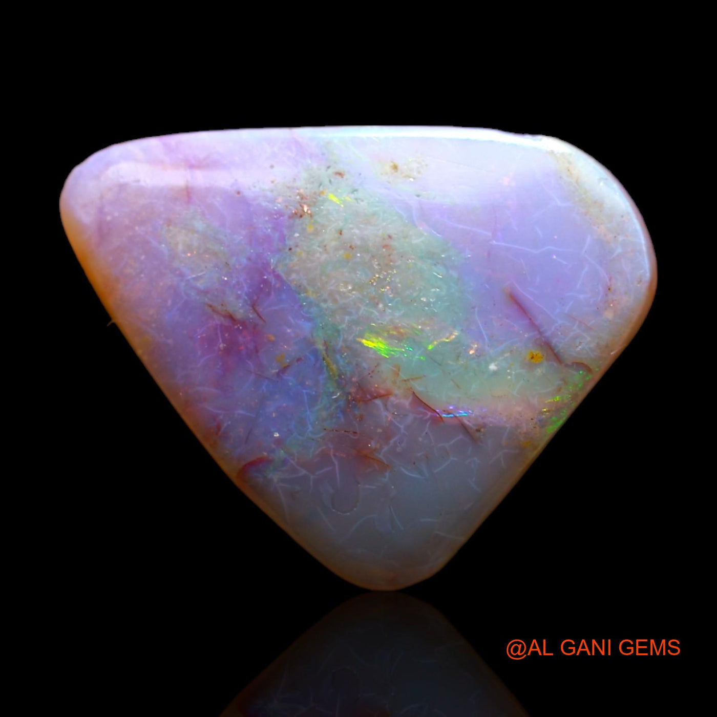 4.70 Cts Natural Australian Fire Opal Loose Gemstone Fancy Cabochon 18x14x3 mm AB-312