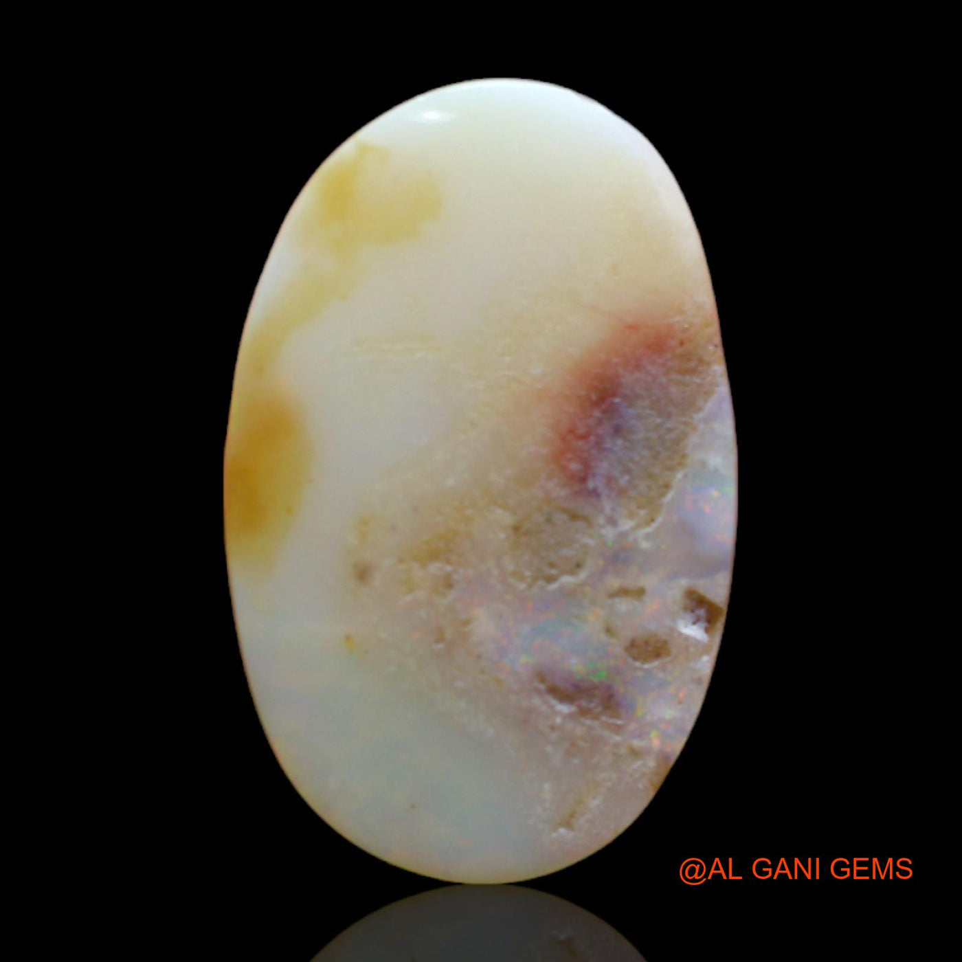 6.20 Cts Natural Australian Fire Opal Oval Cabochon Loose Gemstone For Jewelry 18x12x4 mm AB-313