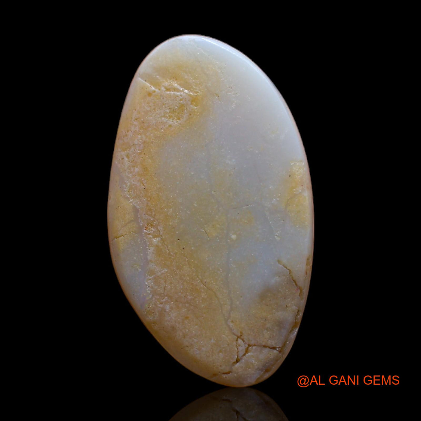 4.00 Cts Natural Australian Fire Opal Loose Gemstone Fancy Cabochon 21x12x2 mm AB-318