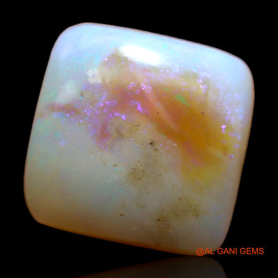 8.40 Cts Natural Australian Fire Opal Square Cabochon Loose Gemstone For Jewelry 13x13x6 mm AB-319