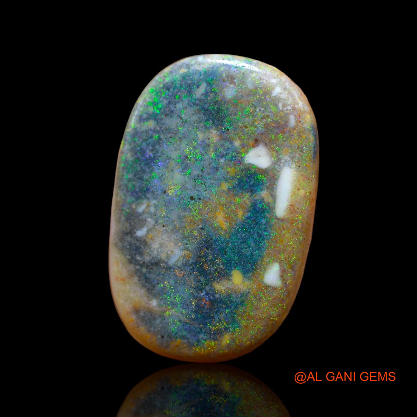 13.55 Cts Natural Australian Fire Opal Loose Gemstone Oval Cabochon 23x15x5 mm AB-31