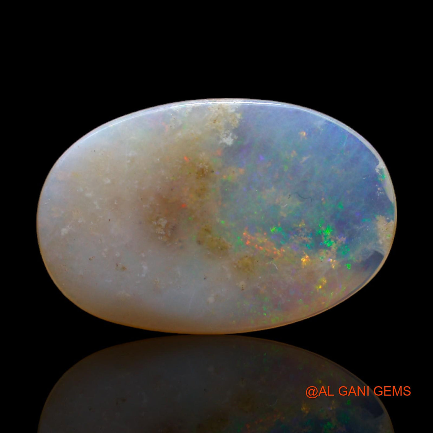 Natural Untreated Fire Opal Loose Gemstone Oval Cabochon From Australia 3.30 Cts 18x12x2 mm AB-320