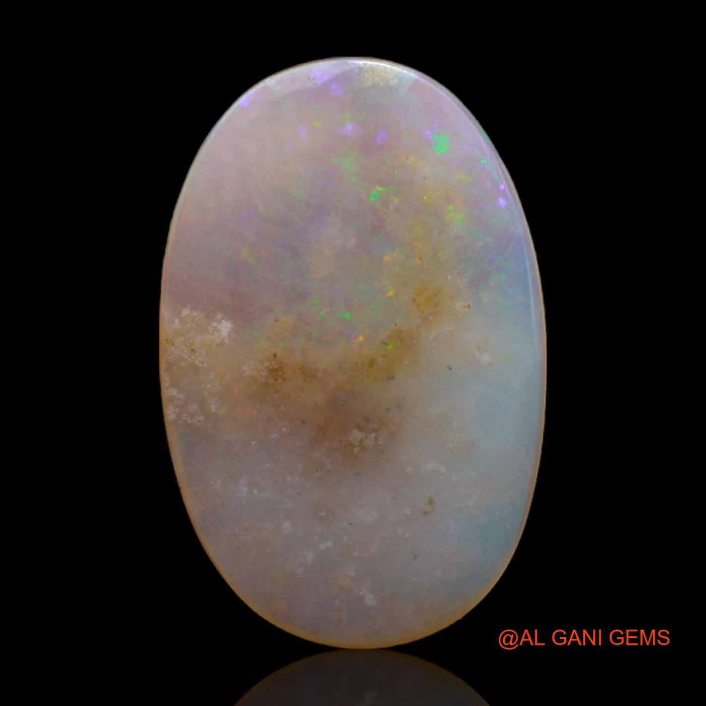 Natural Untreated Fire Opal Loose Gemstone Oval Cabochon From Australia 3.30 Cts 18x12x2 mm AB-320