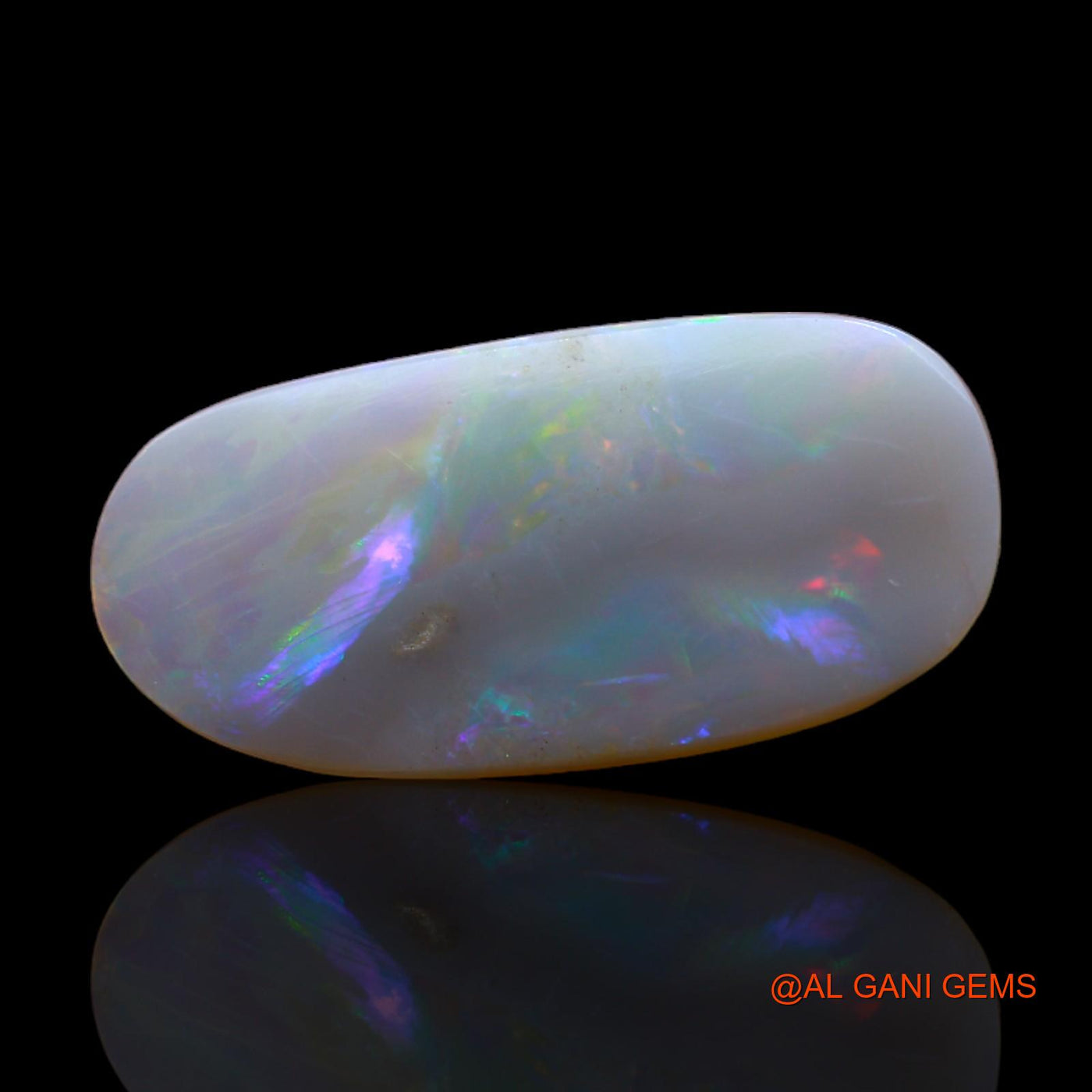4.00 Cts Unheated Australian Fire Opal Loose Gemstone Oval Cabochon Natural 19x9x3 mm AB-323