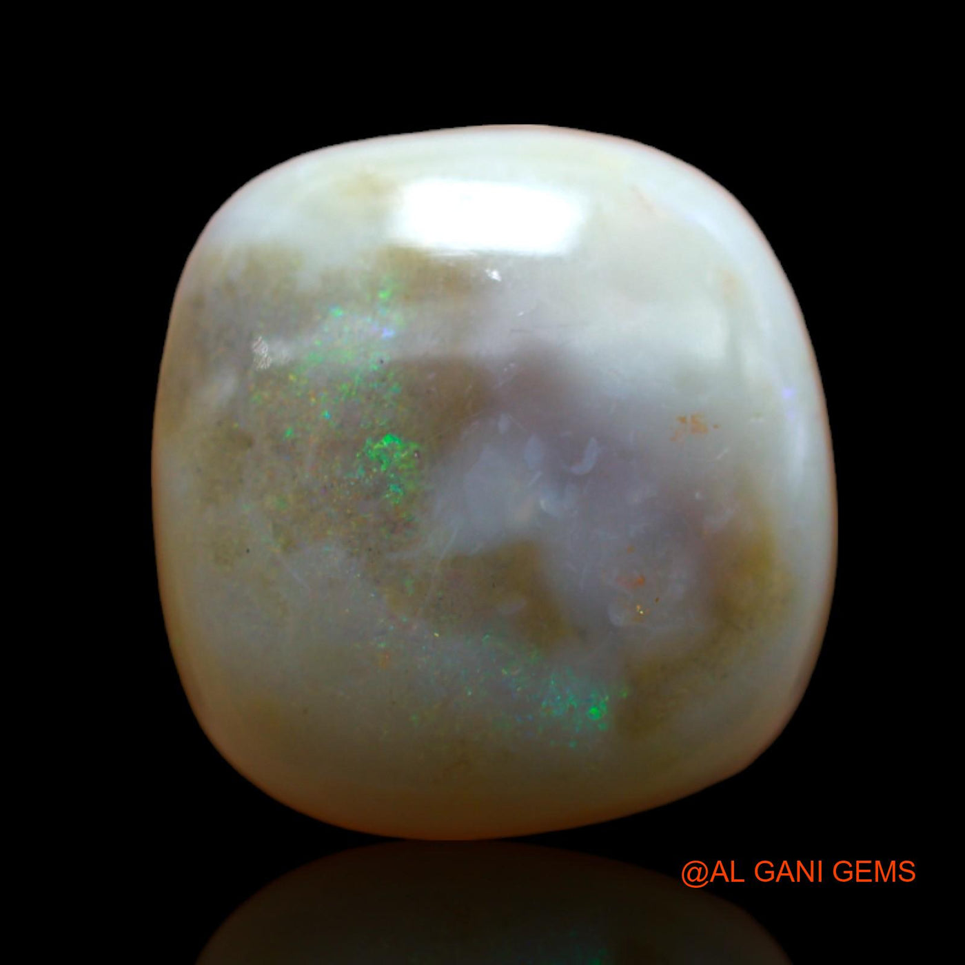 6.50 Cts Natural Australian Fire Opal Loose Gemstone Square Cabochon 15x14x4 mm AB-326