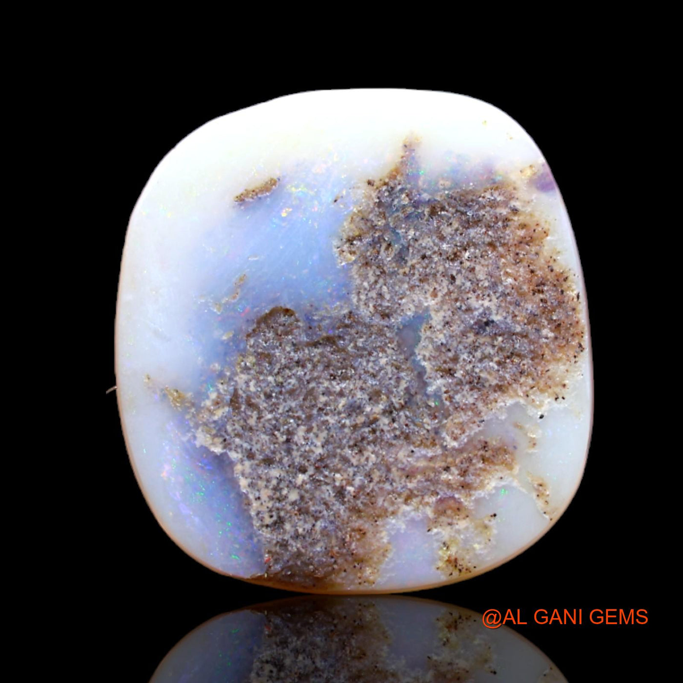 6.50 Cts Natural Australian Fire Opal Loose Gemstone Square Cabochon 15x14x4 mm AB-326
