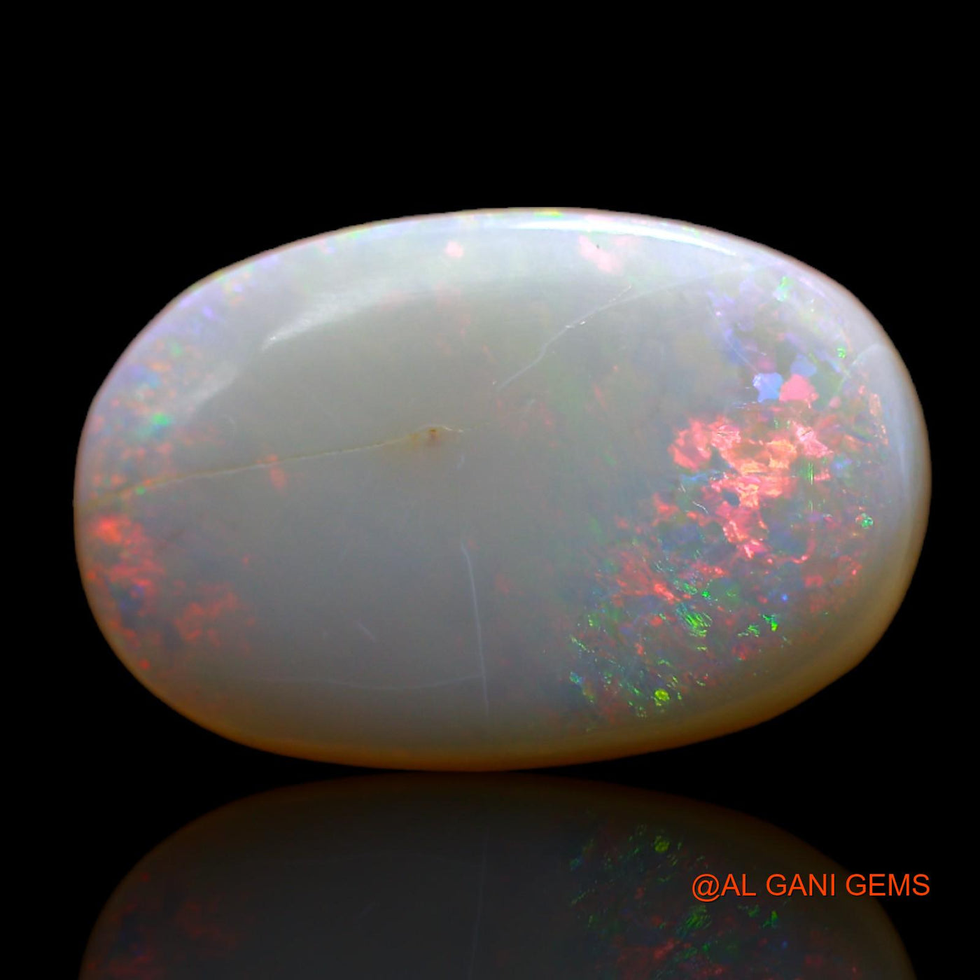 5.00 Cts Unheated Australian Fire Opal Loose Gemstone Oval Cabochon Natural 16x10x4 mm AB-339