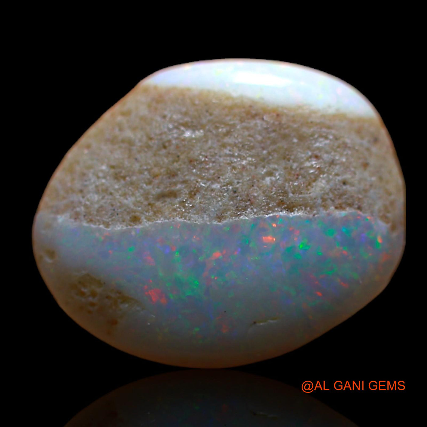 3.20 Cts Unheated Australian Fire Opal Loose Gemstone Fancy Cabochon Natural 15x12x3 mm AB-341