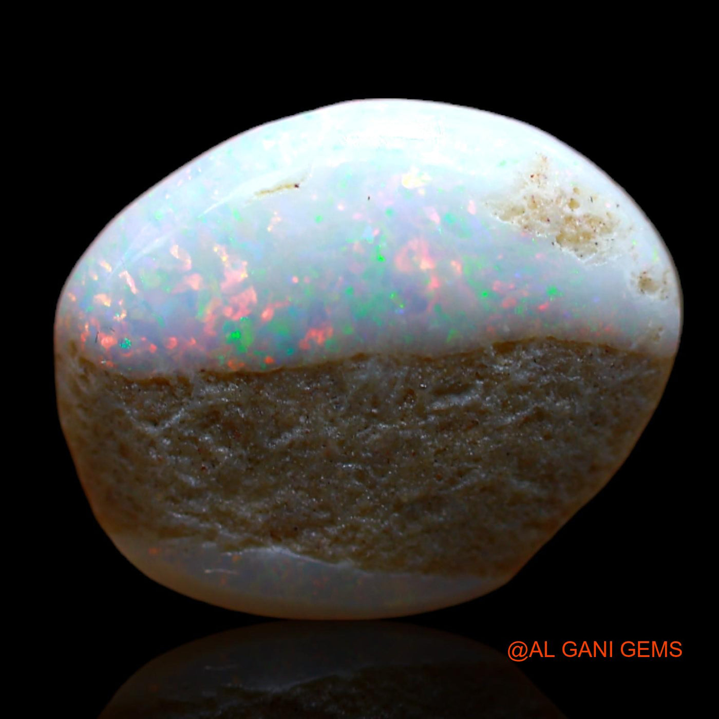 3.20 Cts Unheated Australian Fire Opal Loose Gemstone Fancy Cabochon Natural 15x12x3 mm AB-341