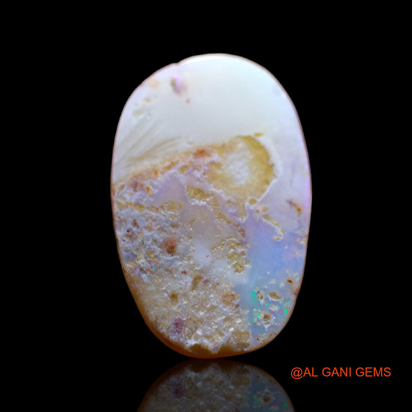 Natural Fire Opal Gemstone 3.50 Cts Loose Oval Cabochon From Australia 16x10x3 mm AB-344