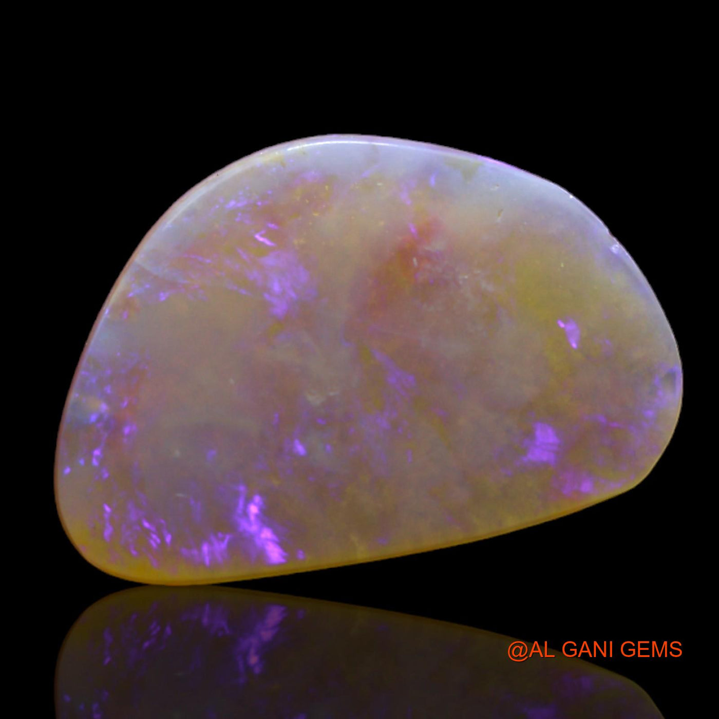 3.40 Cts Unheated Australian Fire Opal Loose Gemstone Fancy Cabochon Natural 17x12x2 mm AB-345