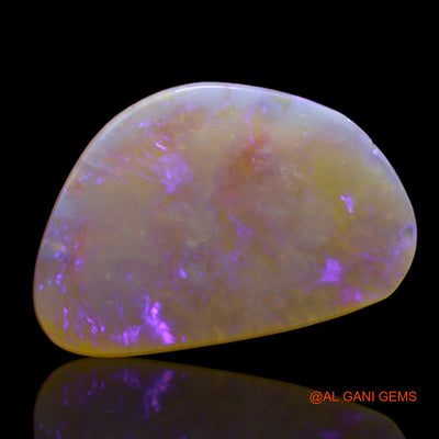 3.40 Cts Unheated Australian Fire Opal Loose Gemstone Fancy Cabochon Natural 17x12x2 mm AB-345