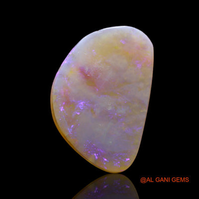 3.40 Cts Unheated Australian Fire Opal Loose Gemstone Fancy Cabochon Natural 17x12x2 mm AB-345