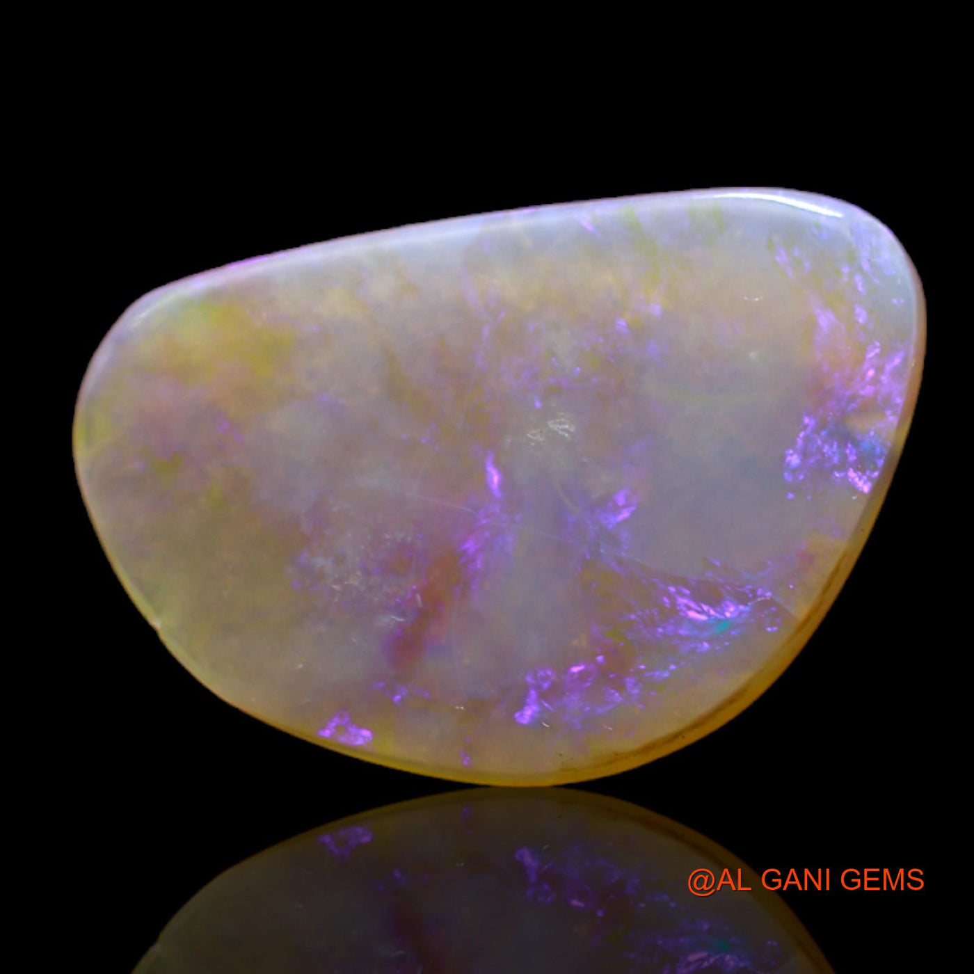 3.40 Cts Unheated Australian Fire Opal Loose Gemstone Fancy Cabochon Natural 17x12x2 mm AB-345