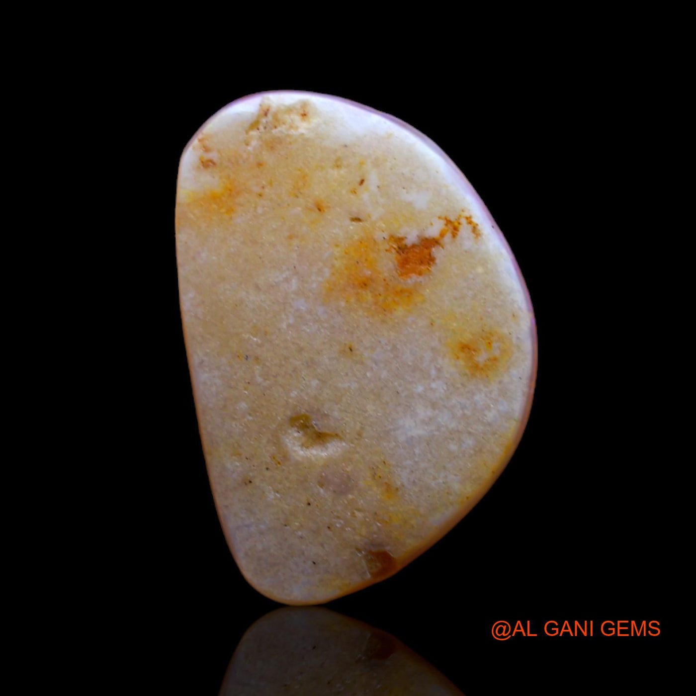 3.40 Cts Unheated Australian Fire Opal Loose Gemstone Fancy Cabochon Natural 17x12x2 mm AB-345