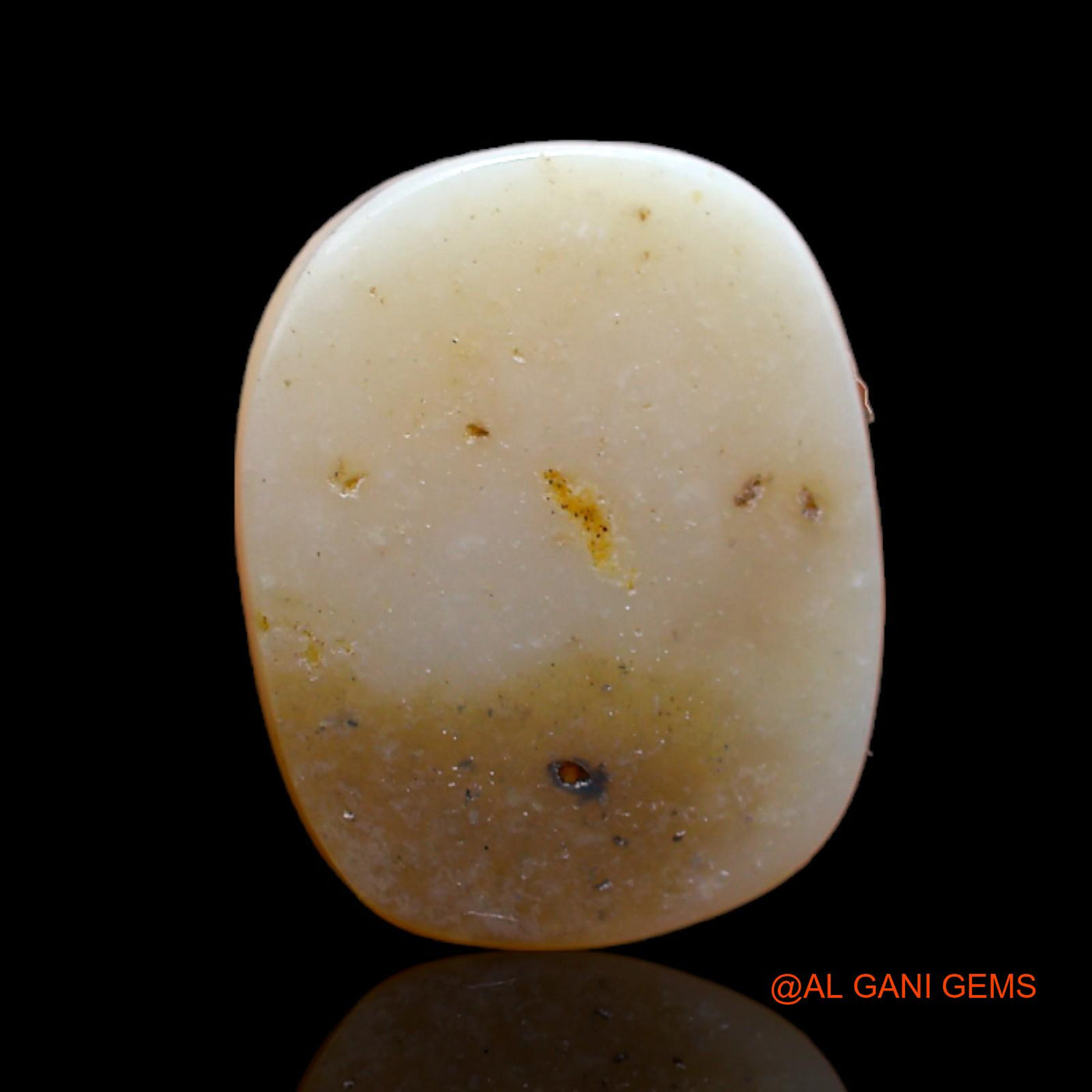 Natural Untreated Fire Opal Loose Gemstone Oval Cabochon From Australia 4.30 Cts 15x12x3 mm AB-346