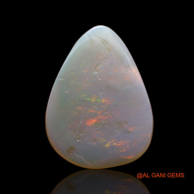 Natural Fire Opal Gemstone 3.00 Cts Loose Pear Cabochon From Australia 15x11x2 mm AB-350