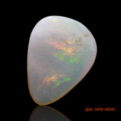 Natural Fire Opal Gemstone 3.00 Cts Loose Pear Cabochon From Australia 15x11x2 mm AB-350